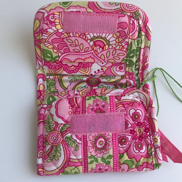 VERA BRADLEY New Pink Green Wallet - Picture 4 of 8